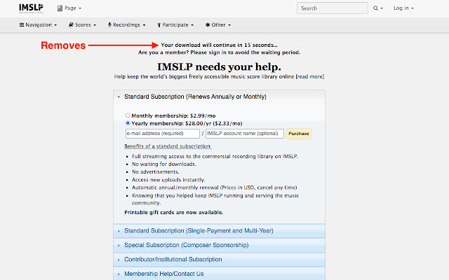 IMSLP No Wait from Chrome web store to be run with OffiDocs Chromium online IMSLP No Wait from Chrome web store to be run with OffiDocs Chromium online