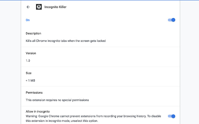 Incognito Killer from Chrome web store to be run with OffiDocs Chromium online Incognito Killer from Chrome web store to be run with OffiDocs Chromium online