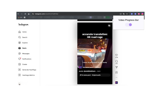 Instagram Video Progress Bar from Chrome web store to be run with OffiDocs Chromium online Instagram Video Progress Bar from Chrome web store to be run with OffiDocs Chromium online
