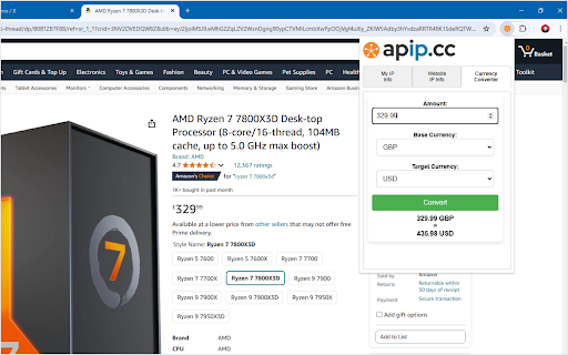 IP Info and Currency Converter from Chrome web store to be run with OffiDocs Chromium online IP Info and Currency Converter from Chrome web store to be run with OffiDocs Chromium online