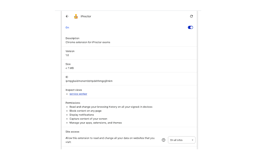 iProctored from Chrome web store to be run with OffiDocs Chromium online iProctored from Chrome web store to be run with OffiDocs Chromium online