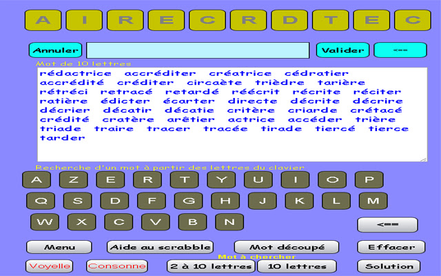 Jeux de lettres from Chrome web store to be run with OffiDocs Chromium online Jeux de lettres from Chrome web store to be run with OffiDocs Chromium online