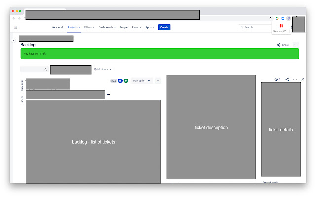 Jira backlog timer from Chrome web store to be run with OffiDocs Chromium online Jira backlog timer from Chrome web store to be run with OffiDocs Chromium online