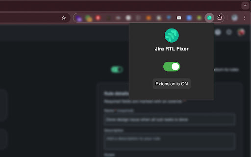 Jira RTL Fixer from Chrome web store to be run with OffiDocs Chromium online Jira RTL Fixer from Chrome web store to be run with OffiDocs Chromium online