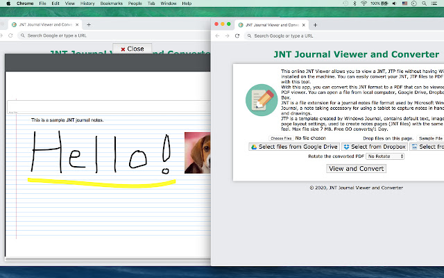JNT Journal Viewer and Converter from Chrome web store to be run with OffiDocs Chromium online JNT Journal Viewer and Converter from Chrome web store to be run with OffiDocs Chromium online