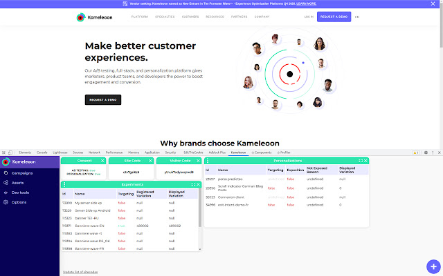 Kameleoon from Chrome web store to be run with OffiDocs Chromium online Kameleoon from Chrome web store to be run with OffiDocs Chromium online