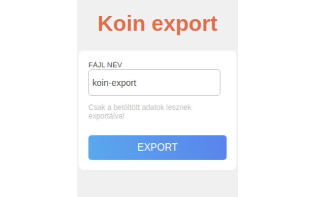 Koin export Plugin from Chrome web store to be run with OffiDocs Chromium online Koin export Plugin from Chrome web store to be run with OffiDocs Chromium online