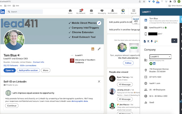 Lead411 Chrome Extension: Phone Emails from Chrome web store to be run with OffiDocs Chromium online Lead411 Chrome Extension: Phone Emails from Chrome web store to be run with OffiDocs Chromium online