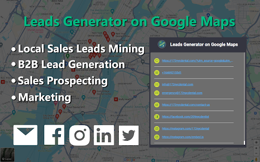 Leads Generator on Google Maps Email Scraper from Chrome web store to be run with OffiDocs Chromium online Leads Generator on Google Maps Email Scraper from Chrome web store to be run with OffiDocs Chromium online