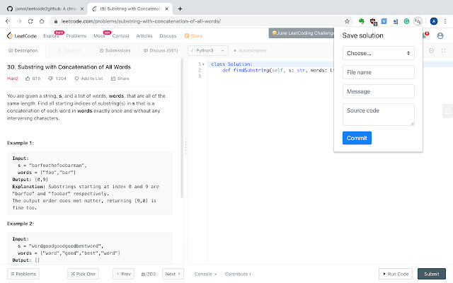 LeetCode2GitHub from Chrome web store to be run with OffiDocs Chromium online LeetCode2GitHub from Chrome web store to be run with OffiDocs Chromium online