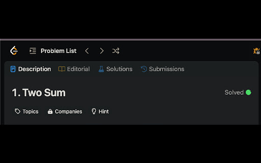Leetcode Difficulty Tag Remover from Chrome web store to be run with OffiDocs Chromium online Leetcode Difficulty Tag Remover from Chrome web store to be run with OffiDocs Chromium online