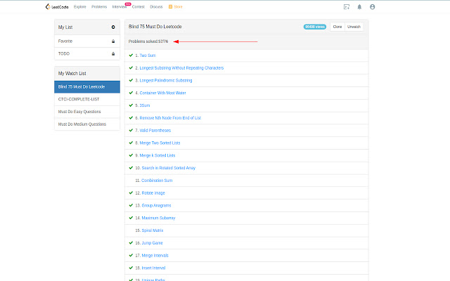 Leetcode List Stats from Chrome web store to be run with OffiDocs Chromium online Leetcode List Stats from Chrome web store to be run with OffiDocs Chromium online