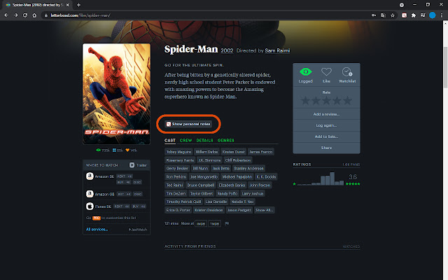 Letterboxd Personal Notes from Chrome web store to be run with OffiDocs Chromium online Letterboxd Personal Notes from Chrome web store to be run with OffiDocs Chromium online