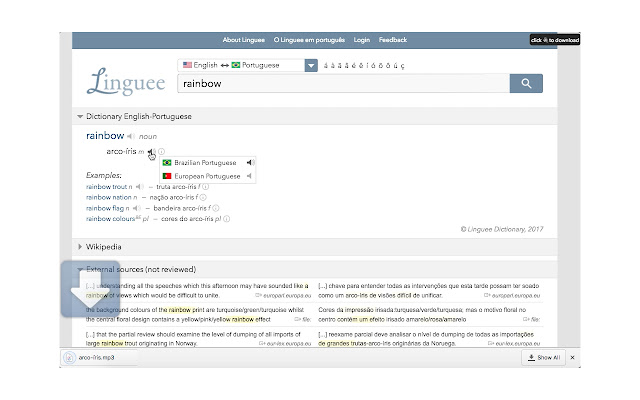 Linguee Audio Download from Chrome web store to be run with OffiDocs Chromium online Linguee Audio Download from Chrome web store to be run with OffiDocs Chromium online