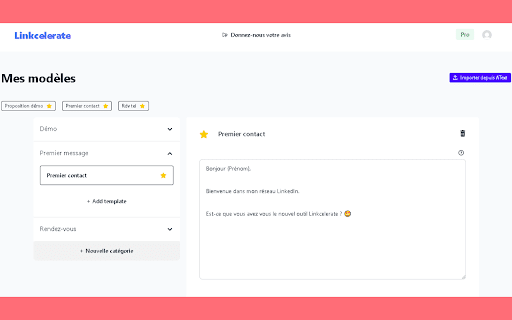 Linkcelerate Templates LinkedIn personnalisables from Chrome web store to be run with OffiDocs Chromium online Linkcelerate Templates LinkedIn personnalisables from Chrome web store to be run with OffiDocs Chromium online