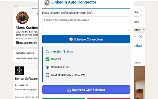 LinkedIn Auto Connector from Chrome web store to be run with OffiDocs Chromium online LinkedIn Auto Connector from Chrome web store to be run with OffiDocs Chromium online