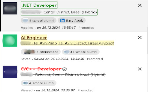 LinkedIn Job Highlighter from Chrome web store to be run with OffiDocs Chromium online LinkedIn Job Highlighter from Chrome web store to be run with OffiDocs Chromium online