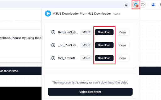 M3U8 Downloader Pro HLS Downloader from Chrome web store to be run with OffiDocs Chromium online M3U8 Downloader Pro HLS Downloader from Chrome web store to be run with OffiDocs Chromium online