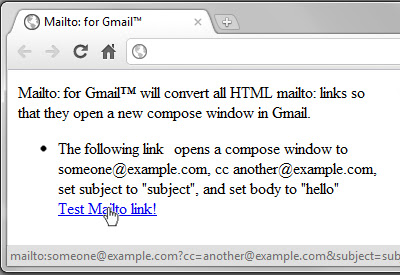 Mailto: for Gmail™ from Chrome web store to be run with OffiDocs Chromium online Mailto: for Gmail™ from Chrome web store to be run with OffiDocs Chromium online