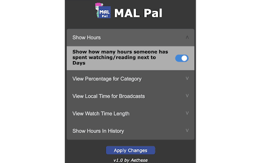 MAL Pal from Chrome web store to be run with OffiDocs Chromium online MAL Pal from Chrome web store to be run with OffiDocs Chromium online