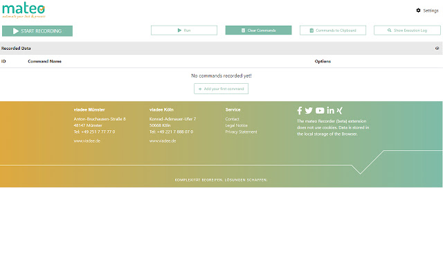 mateo Recorder (beta) from Chrome web store to be run with OffiDocs Chromium online mateo Recorder (beta) from Chrome web store to be run with OffiDocs Chromium online