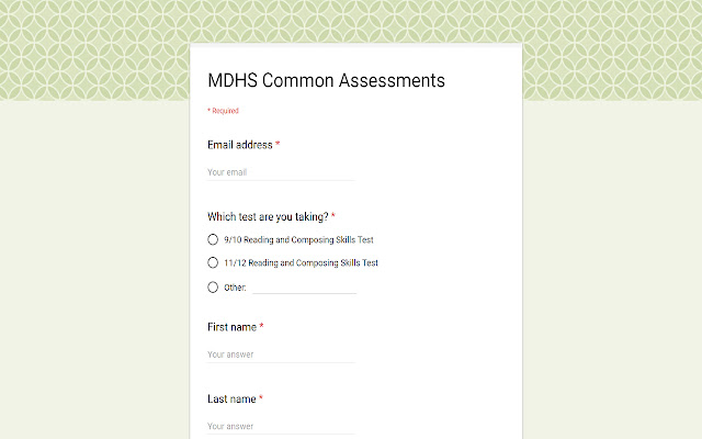 MDHS Common Assessments from Chrome web store to be run with OffiDocs Chromium online MDHS Common Assessments from Chrome web store to be run with OffiDocs Chromium online