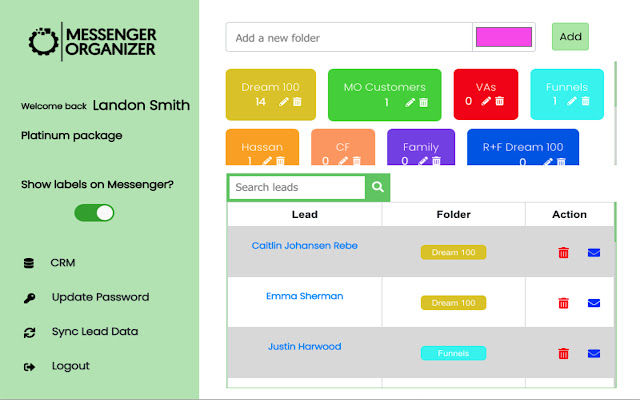 Messenger Organizer from Chrome web store to be run with OffiDocs Chromium online Messenger Organizer from Chrome web store to be run with OffiDocs Chromium online