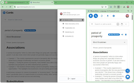 MnemoPack / Language: AI Powered Cards from Chrome web store to be run with OffiDocs Chromium online MnemoPack / Language: AI Powered Cards from Chrome web store to be run with OffiDocs Chromium online
