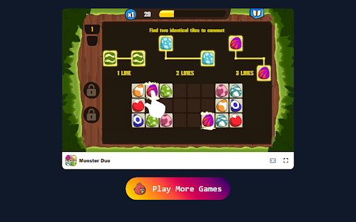 Monster Duo Game Connect Tiles and Revive the Mystical Forest! from Chrome web store to be run with OffiDocs Chromium online Monster Duo Game Connect Tiles and Revive the Mystical Forest! from Chrome web store to be run with OffiDocs Chromium online