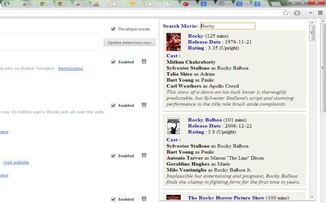 Movies Info RT from Chrome web store to be run with OffiDocs Chromium online Movies Info RT from Chrome web store to be run with OffiDocs Chromium online