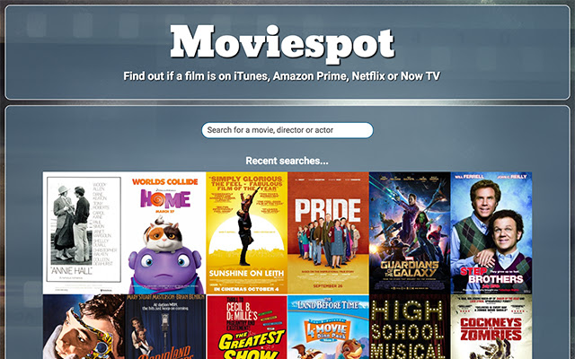 Moviespot UK from Chrome web store to be run with OffiDocs Chromium online Moviespot UK from Chrome web store to be run with OffiDocs Chromium online