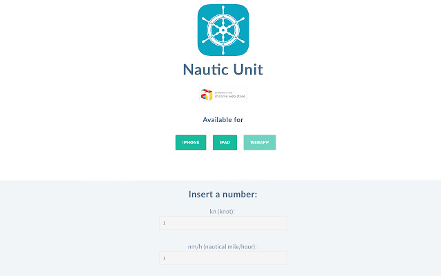 Nautic Unit from Chrome web store to be run with OffiDocs Chromium online Nautic Unit from Chrome web store to be run with OffiDocs Chromium online