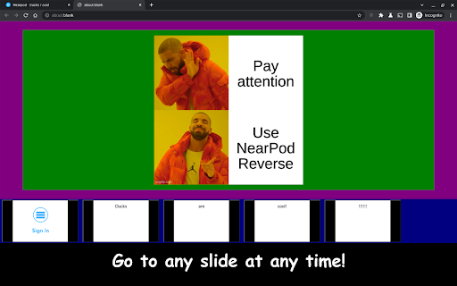 Nearpod Reverse from Chrome web store to be run with OffiDocs Chromium online Nearpod Reverse from Chrome web store to be run with OffiDocs Chromium online