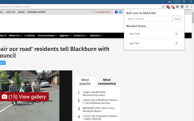 Newsquest User Blocker from Chrome web store to be run with OffiDocs Chromium online Newsquest User Blocker from Chrome web store to be run with OffiDocs Chromium online
