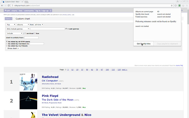 Nice Playlist Generator from Chrome web store to be run with OffiDocs Chromium online Nice Playlist Generator from Chrome web store to be run with OffiDocs Chromium online