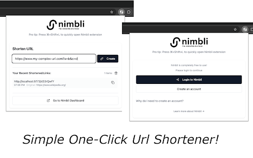 Nimbli Url Shortener from Chrome web store to be run with OffiDocs Chromium online Nimbli Url Shortener from Chrome web store to be run with OffiDocs Chromium online