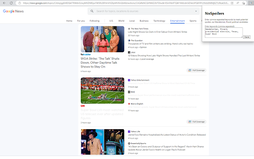 No Spoilers from Chrome web store to be run with OffiDocs Chromium online No Spoilers from Chrome web store to be run with OffiDocs Chromium online