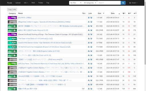Nyaa Links from Chrome web store to be run with OffiDocs Chromium online Nyaa Links from Chrome web store to be run with OffiDocs Chromium online