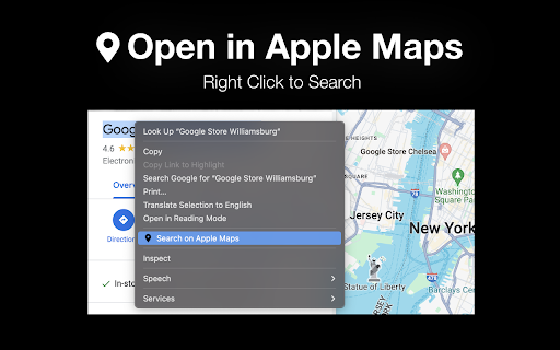 Open in Apple Maps from Chrome web store to be run with OffiDocs Chromium online Open in Apple Maps from Chrome web store to be run with OffiDocs Chromium online