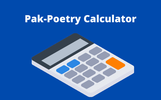 PakPoetry Calculator from Chrome web store to be run with OffiDocs Chromium online PakPoetry Calculator from Chrome web store to be run with OffiDocs Chromium online