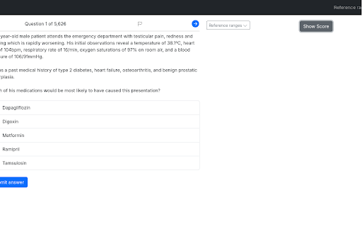 Pass Medicine Test Score Hider from Chrome web store to be run with OffiDocs Chromium online Pass Medicine Test Score Hider from Chrome web store to be run with OffiDocs Chromium online