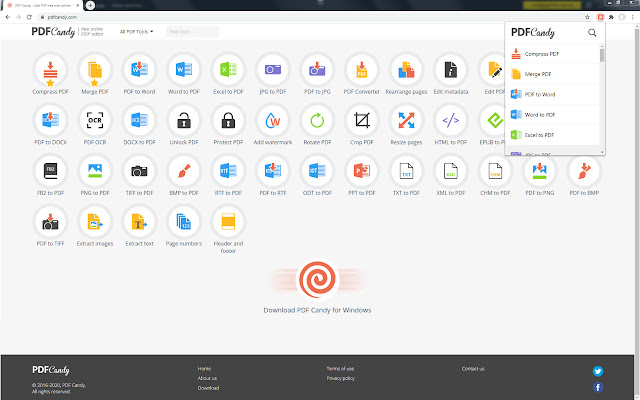 PDFCandy from Chrome web store to be run with OffiDocs Chromium online PDFCandy from Chrome web store to be run with OffiDocs Chromium online