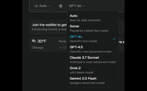 Perplexity Model Selector from Chrome web store to be run with OffiDocs Chromium online Perplexity Model Selector from Chrome web store to be run with OffiDocs Chromium online