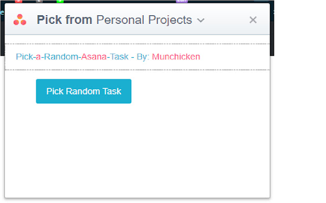 Pick a Random Asana Task from Chrome web store to be run with OffiDocs Chromium online Pick a Random Asana Task from Chrome web store to be run with OffiDocs Chromium online