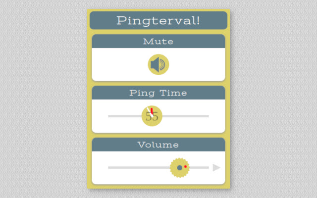 Pingterval! from Chrome web store to be run with OffiDocs Chromium online Pingterval! from Chrome web store to be run with OffiDocs Chromium online