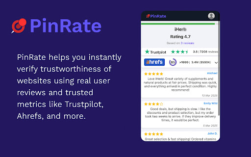 PinRate: Website Rating Review tool from Chrome web store to be run with OffiDocs Chromium online PinRate: Website Rating Review tool from Chrome web store to be run with OffiDocs Chromium online