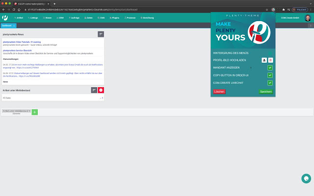 Plentymarkets Theme from Chrome web store to be run with OffiDocs Chromium online Plentymarkets Theme from Chrome web store to be run with OffiDocs Chromium online