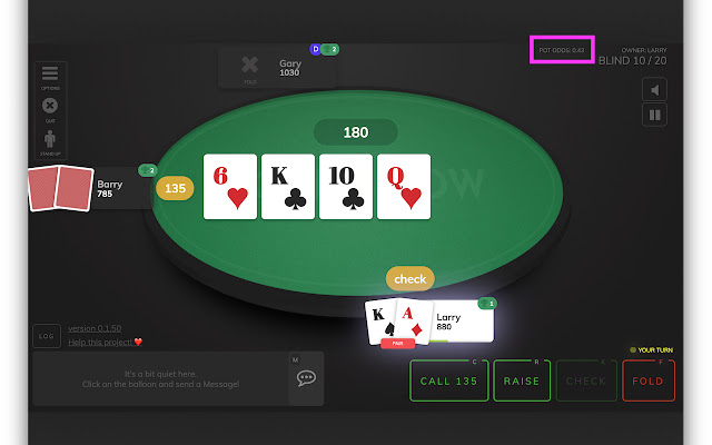Poker Now Pot Odds Calculator from Chrome web store to be run with OffiDocs Chromium online Poker Now Pot Odds Calculator from Chrome web store to be run with OffiDocs Chromium online