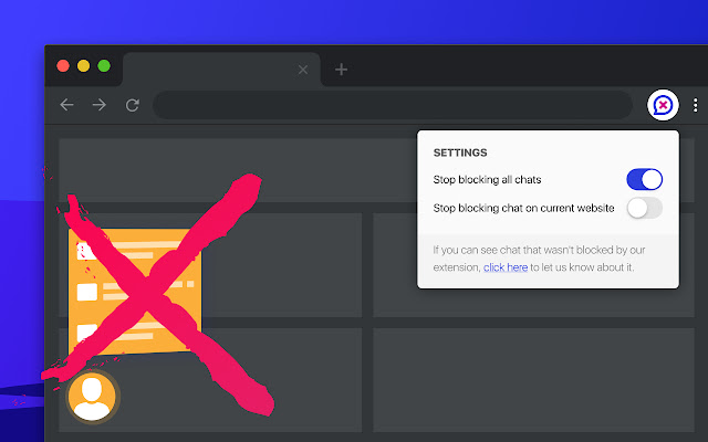 Pop Out Chat Blocker from Chrome web store to be run with OffiDocs Chromium online Pop Out Chat Blocker from Chrome web store to be run with OffiDocs Chromium online