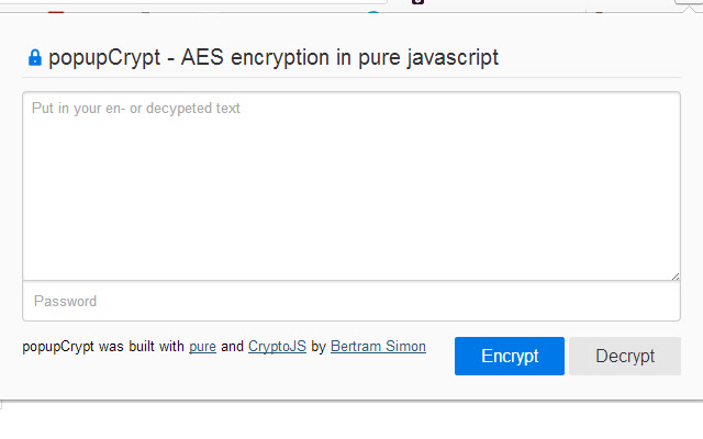 popupCrypt from Chrome web store to be run with OffiDocs Chromium online popupCrypt from Chrome web store to be run with OffiDocs Chromium online